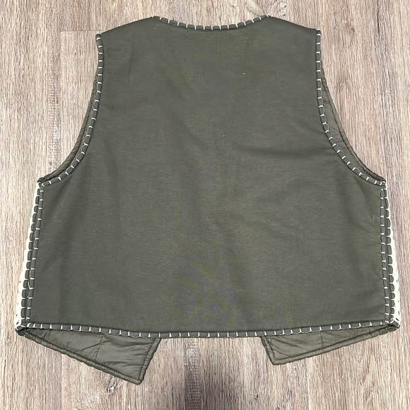 ZARA QUILTED WAISTCOAT WITH EMBROIDERY VEST - Picture 7 of 10